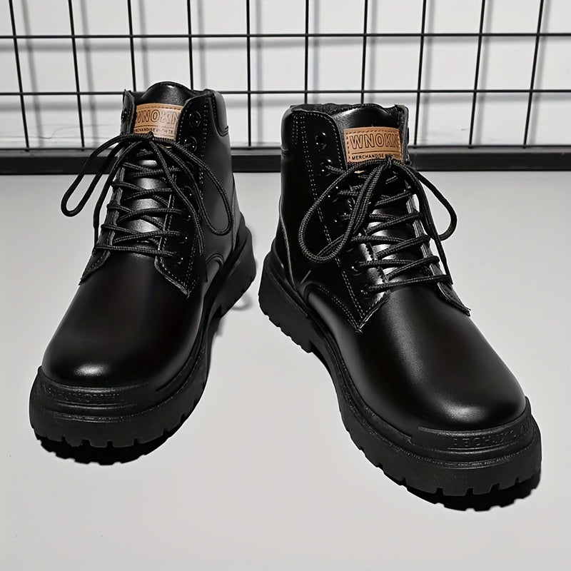 Men's High Top Lace Up Boots Casual Outdoor Shoes