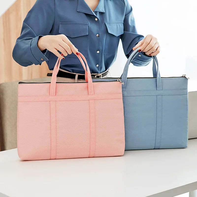 Waterproof A4 Document Bag Laptop Briefcases for Office Travel