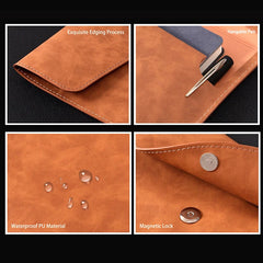 A4 PU Leather Business File Folder Large-capacity Organizer