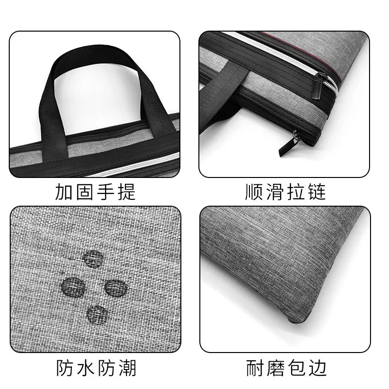 Canvas Paper Bag Men's Women's Business Office Conference Bag