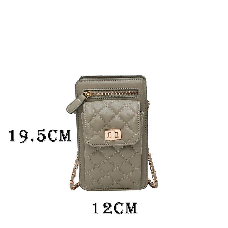 Shoulder Bags Purse Women Summer Small Bags Casual Diamonds Lattice Saddle Bags