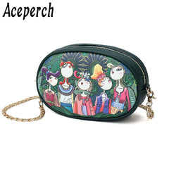 Women PU Leather Waist Bags Waist Packs Women Shoulder Bags Ladies Chain