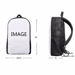 3D Wolf Dog Pattern School Backpack Boys Girls Bookbag Kids Rucksack