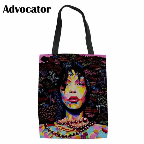 Girls Canvas Handbag Crossbody Bag for African Ladies
