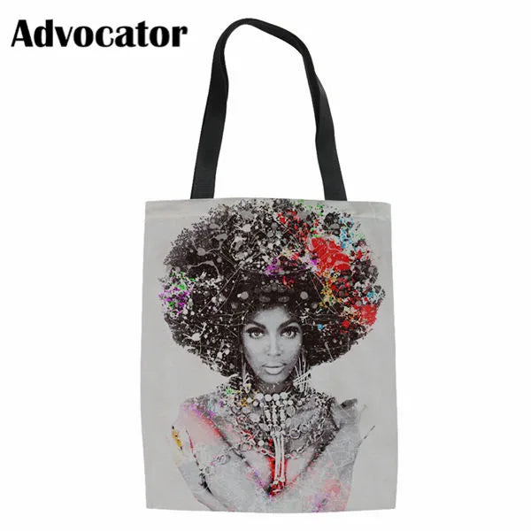Girls Canvas Handbag Crossbody Bag for African Ladies