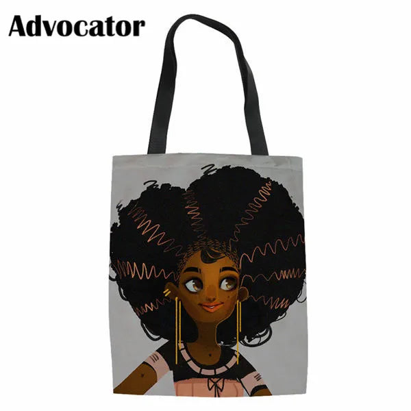 Girls Canvas Handbag Crossbody Bag for African Ladies