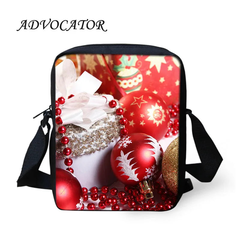 Christmas Santa Pattern Messenger Bag
