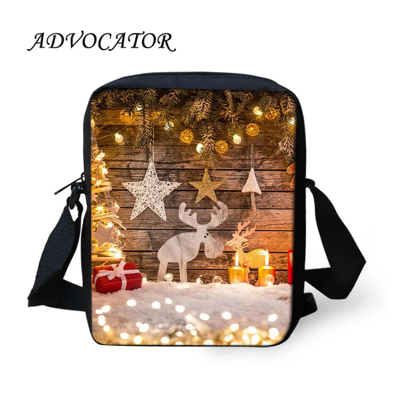 Christmas Santa Pattern Messenger Bag