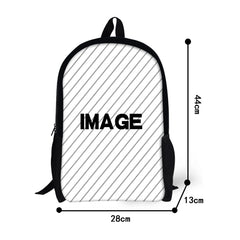 Stylish Piano Keyboard/Music Note Print Student Backpack