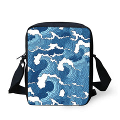 Wave Messenger Bags for Men, Male Wave Crossbody Bags