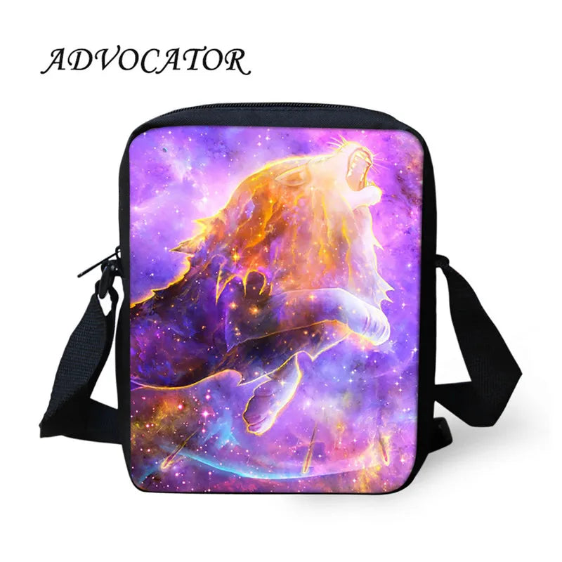 Women Mini Crossbody Bag Galaxy Animal Casual Messenger Bag Hip-Hop Shoulder Pur