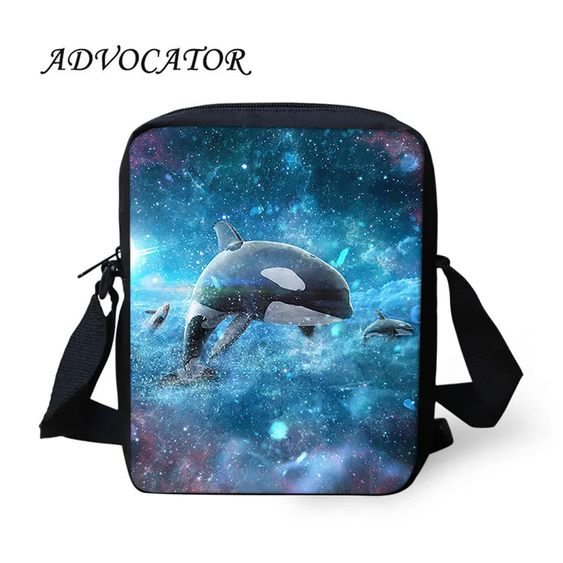 Women Mini Crossbody Bag Galaxy Animal Casual Messenger Bag Hip-Hop Shoulder Pur