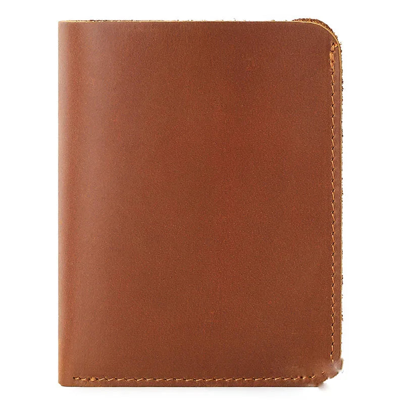Crazy Horse Leather Men's Wallet Retro Vertical Full Leather Wallet