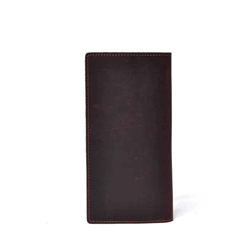 Men's Crazy Horse Leather Long Wallet