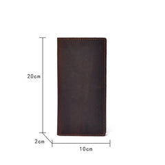 Men's Crazy Horse Leather Long Wallet