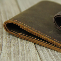 Men's Short Mad Horse Leather Mini Wallet