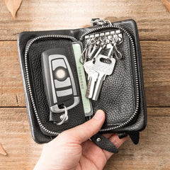 Men's Leather Large-Capacity Utility Key Collection Bag