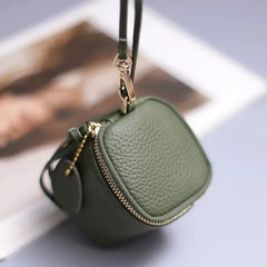 Cowhide Mini Coin Pocket Bag for Women