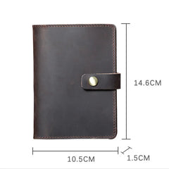 Cowhide Travel Passport Clip Multi-functional Ticket Clip Leather Document Bag