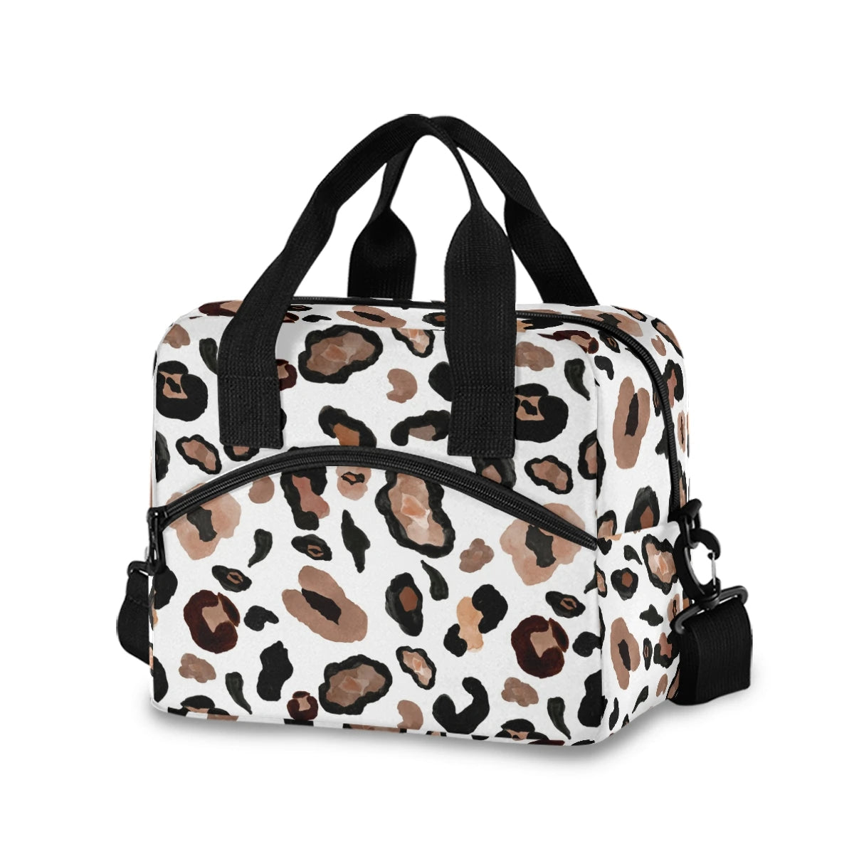 ALAZA Insulated Thermal Lunch Bag Leopard Print Tote Box