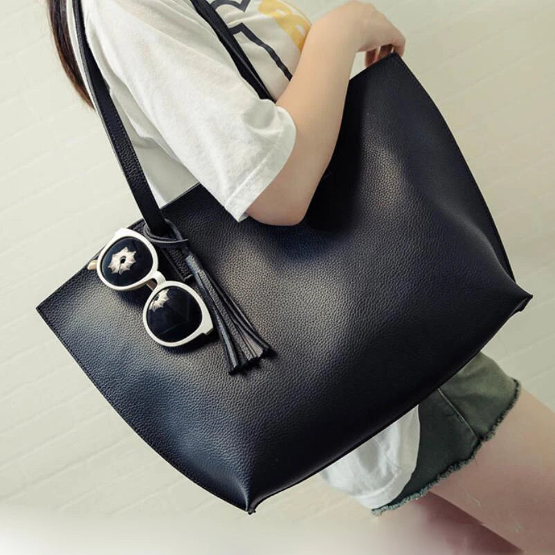 Tassel Large Casual Tote Bags Candy Shoulder Bags Bolsas Femininas W895
