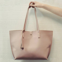 Tassel Large Casual Tote Bags Candy Shoulder Bags Bolsas Femininas W895