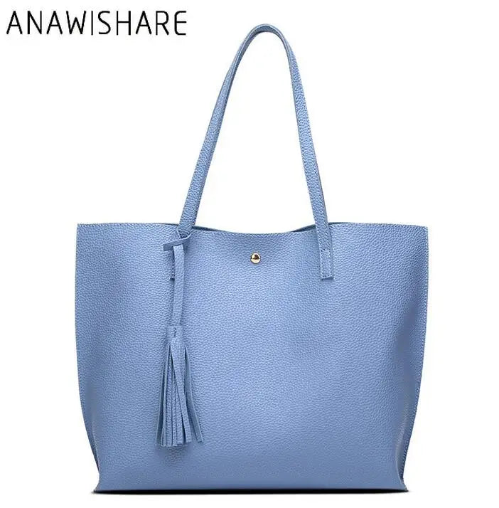 Tassel Large Casual Tote Bags Candy Shoulder Bags Bolsas Femininas W895