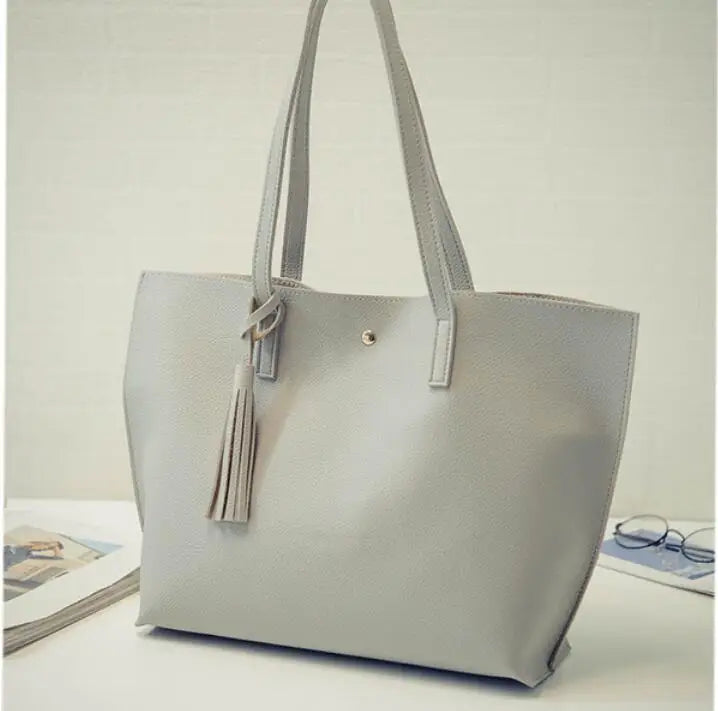 Tassel Large Casual Tote Bags Candy Shoulder Bags Bolsas Femininas W895