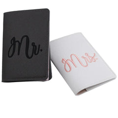 Embroidery Mr Mrs Lover Couple Passport Cover Set