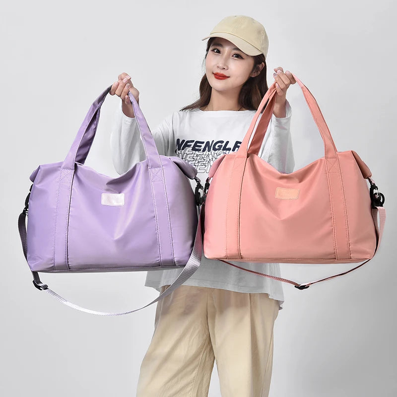 Waterproof Gym Bag Women Weekend Bag Yoga Handbag