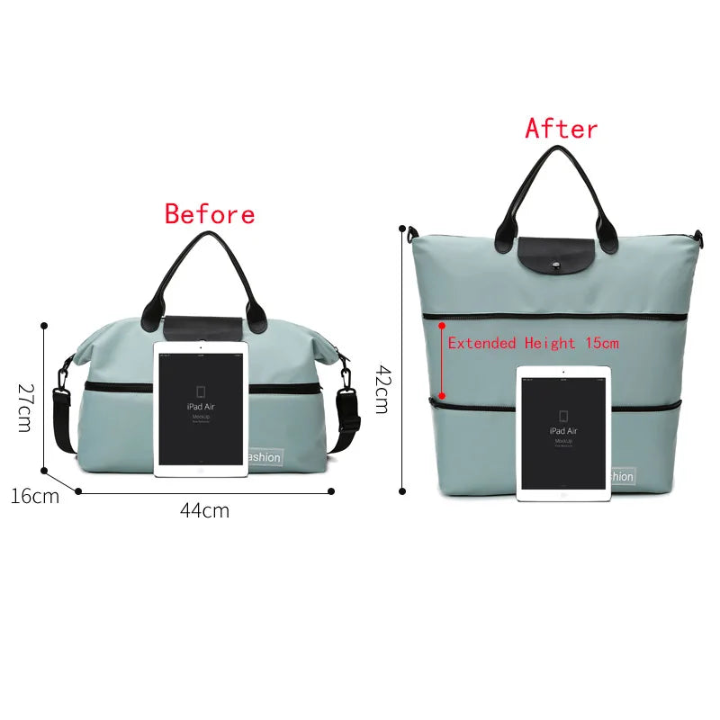 Nylon Gym Yoga Bag Women Fitness Duffle Outdoor Waterproof Handbag