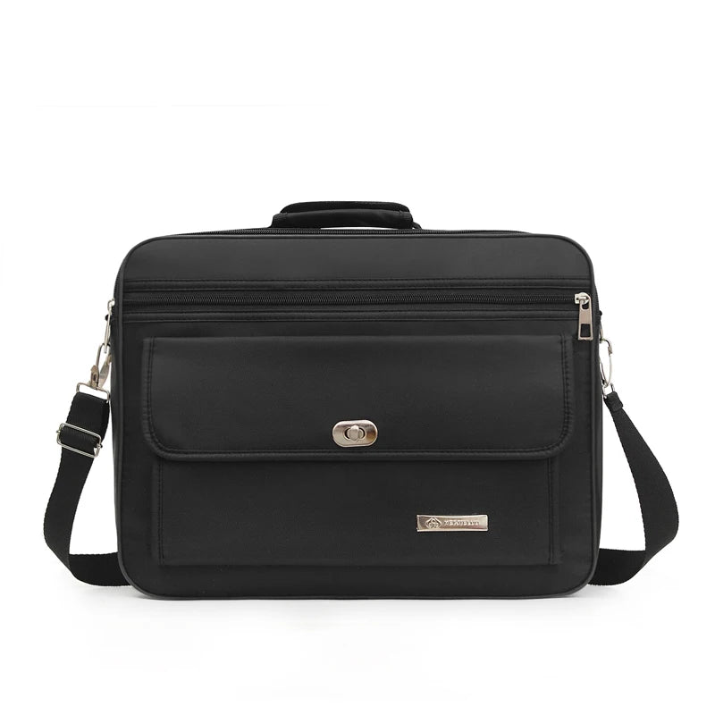 Men's 17in Briefcase Handbag Large Capacity Business & Casual Shoulder Bag