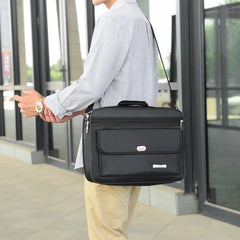 Men's 17in Briefcase Handbag Large Capacity Business & Casual Shoulder Bag