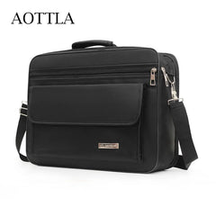 Men's 17in Briefcase Handbag Large Capacity Business & Casual Shoulder Bag