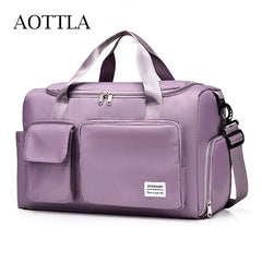 Waterproof Nylon Sports Gym Bag Large Capacity Shoulder Bag for Women