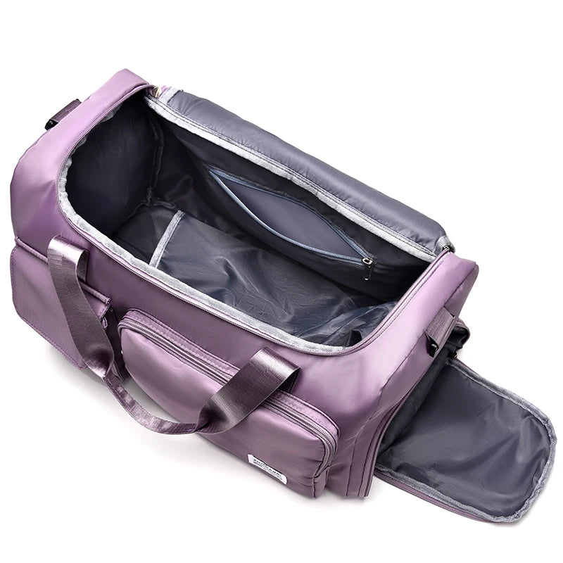 Waterproof Nylon Sports Gym Bag Large Capacity Shoulder Bag for Women