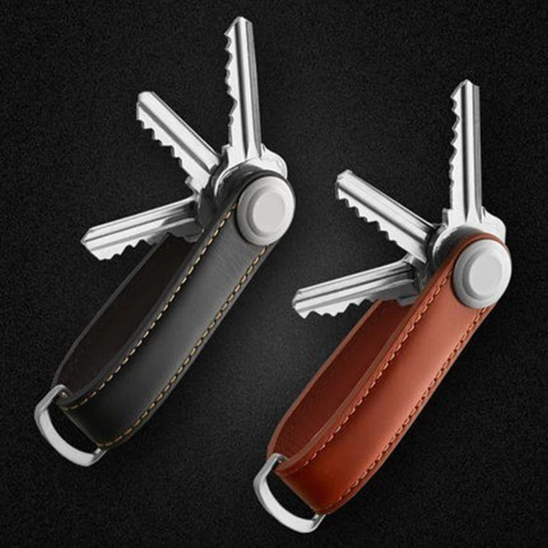 ASDS-Fashion Car Key Pouch Bag Case Wallet Holder Chain Key Wallet Ring