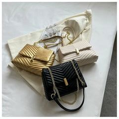 ASHINE V Striped Women Bags Wave Pattern Purses and Handbags