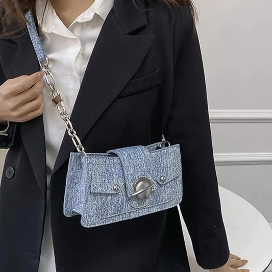 Lee High Square Lady Canvas Shoulder Bag Vintage Women Wallet