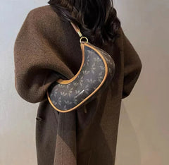 Aboutlee Leather Women Shoulder Bag Vintage Style High Underarm Bag