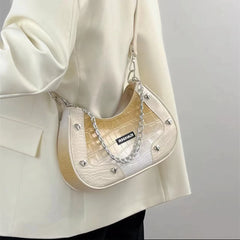 Light Crocodile Pattern Crossbody Bag Gradient Vintage Shoulder Bag