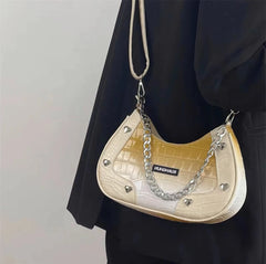 Light Crocodile Pattern Crossbody Bag Gradient Vintage Shoulder Bag