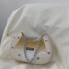 Light Crocodile Pattern Crossbody Bag Gradient Vintage Shoulder Bag