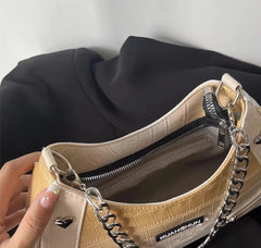 Light Crocodile Pattern Crossbody Bag Gradient Vintage Shoulder Bag