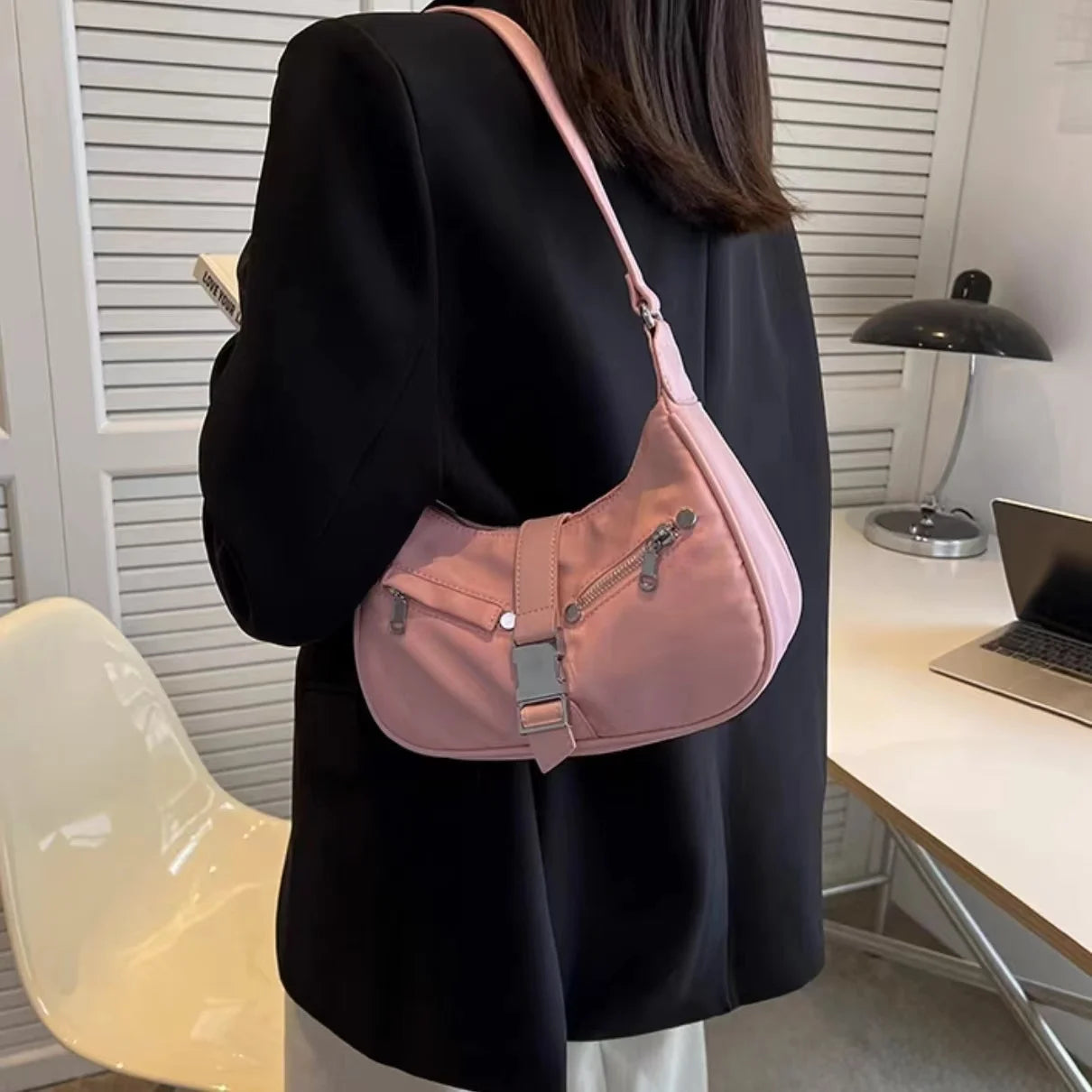 Lee Street Punk Style Girl Shoulder Bag Metal Decoration Handbag