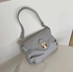Aboutlee Vintage Flap Women Bag Solid Underarm Bag