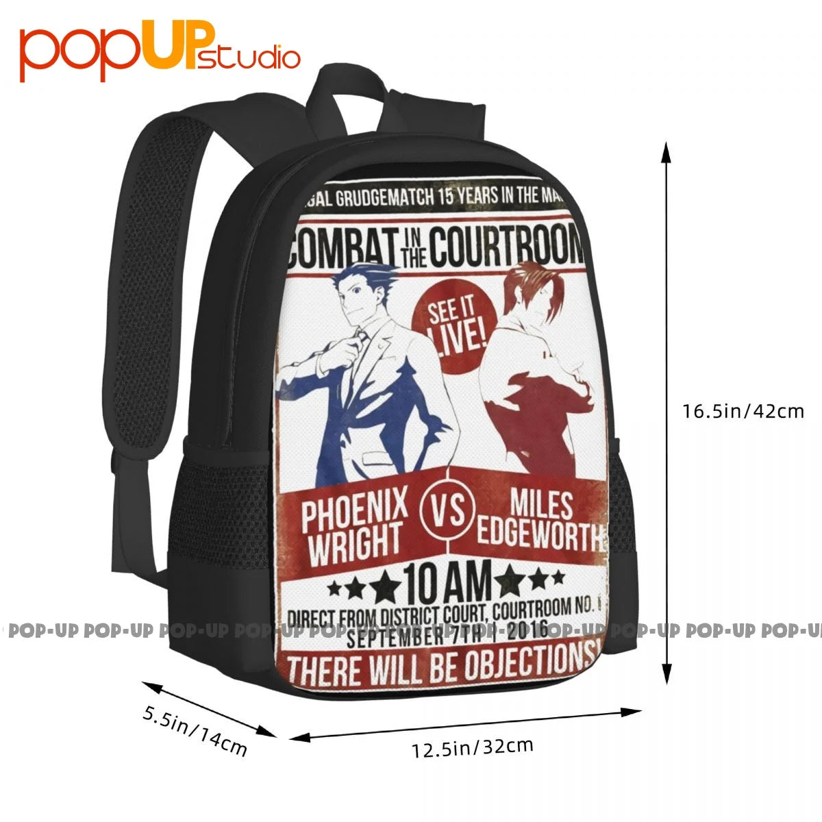 Ace Attorney Phoenix Wright Edgeworth Backpack 3D Printing