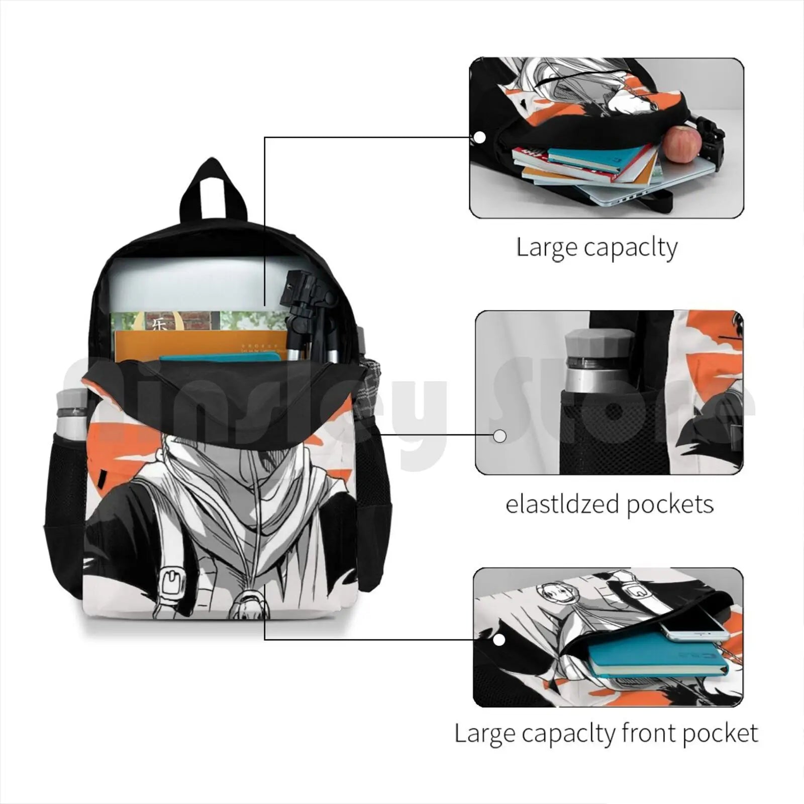 Ace One Piece Outdoor Hiking Backpack Sanji Zoro