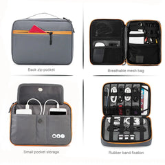 High Grade Nylon 2 Layers Travel Electronic Accessories Organizer Bag