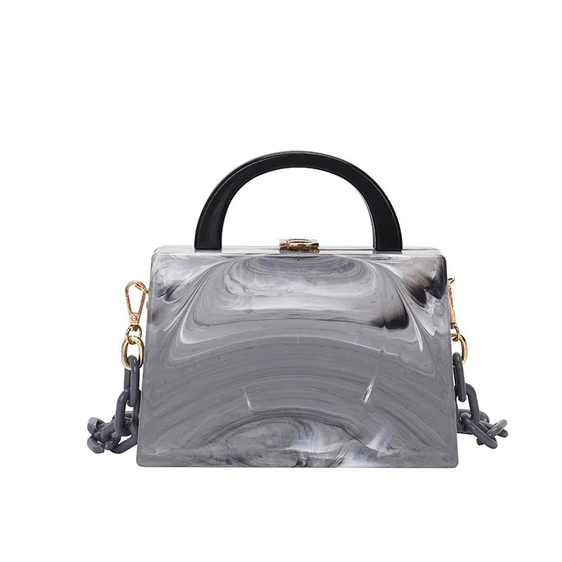 Acrylic Chain Buckle Women Party Clutch Evening Bag And Purse